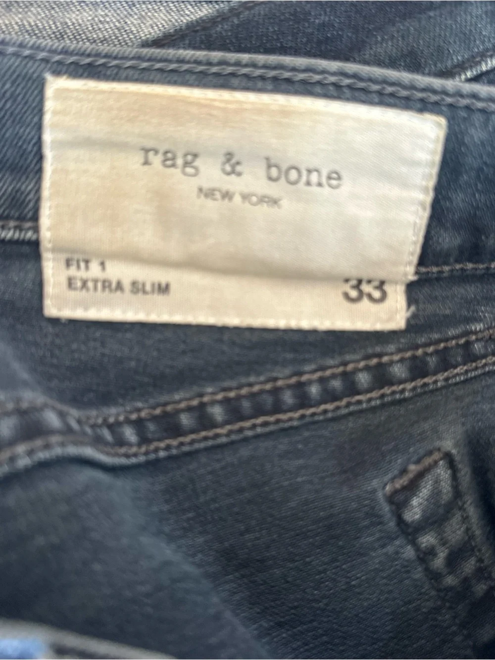 rag & bone Men's slim Jeans in Washed Black